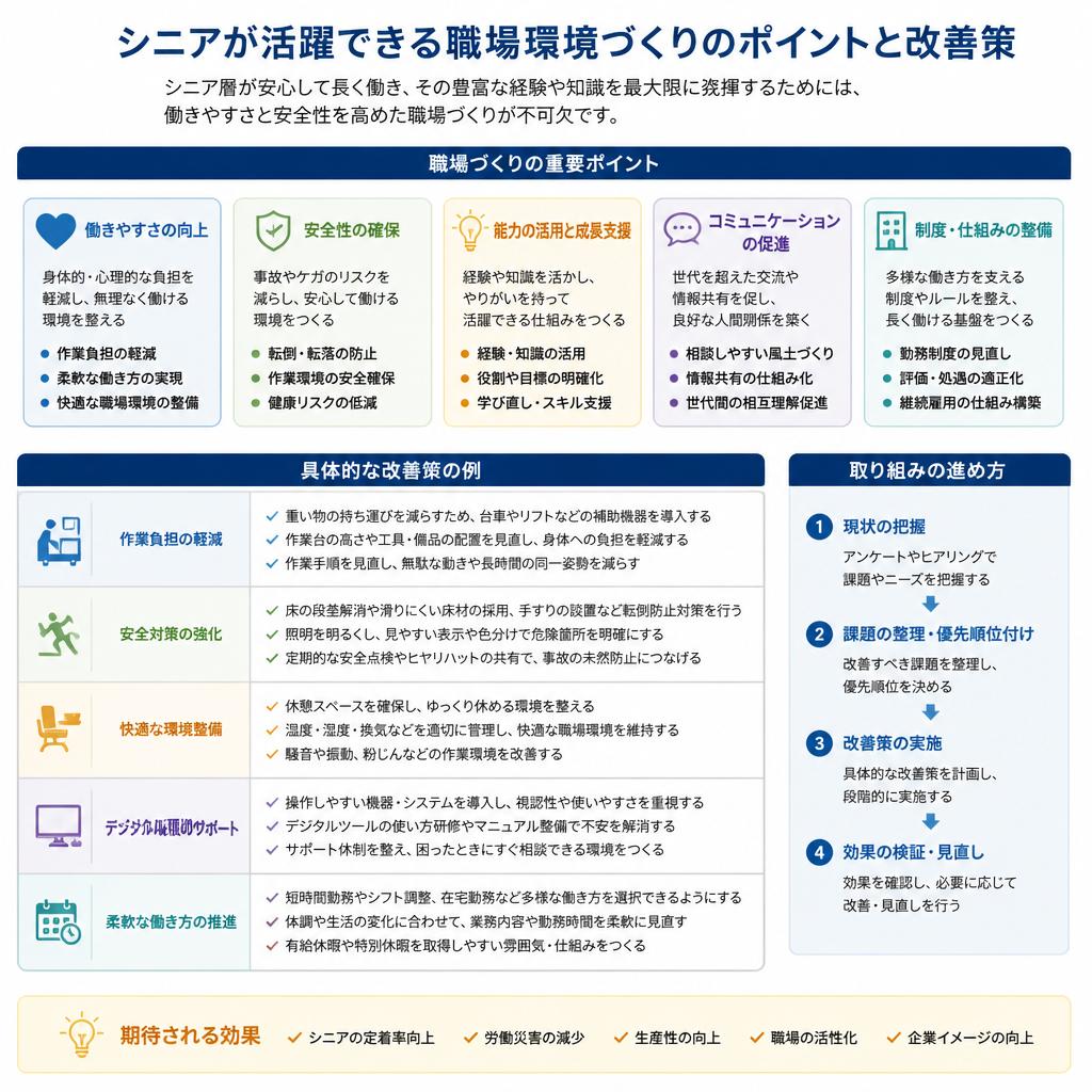 シニア層を受け入れるための環境整備
