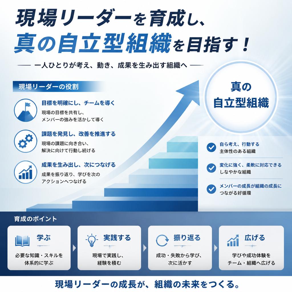現場リーダーを育成し、真の自立型組織を目指す！
