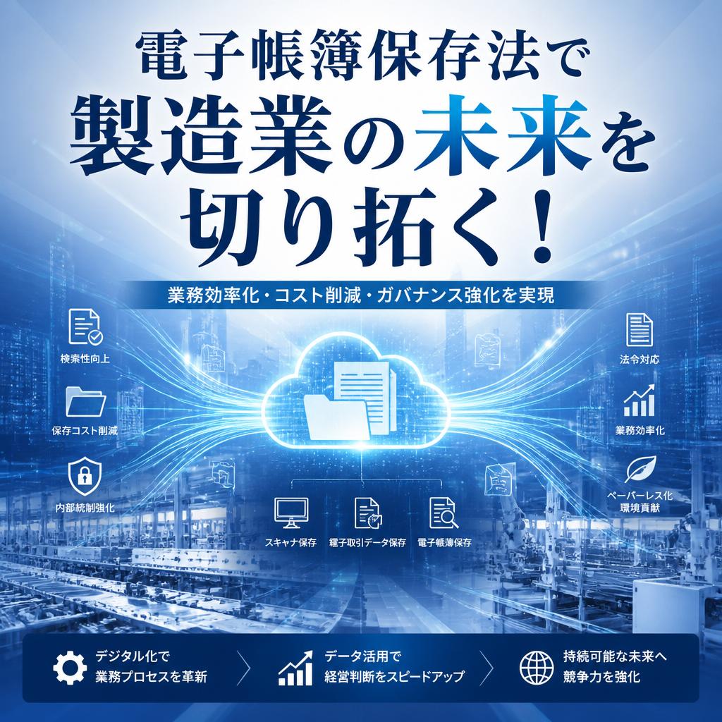 電子帳簿保存法で製造業の未来を切り拓く！