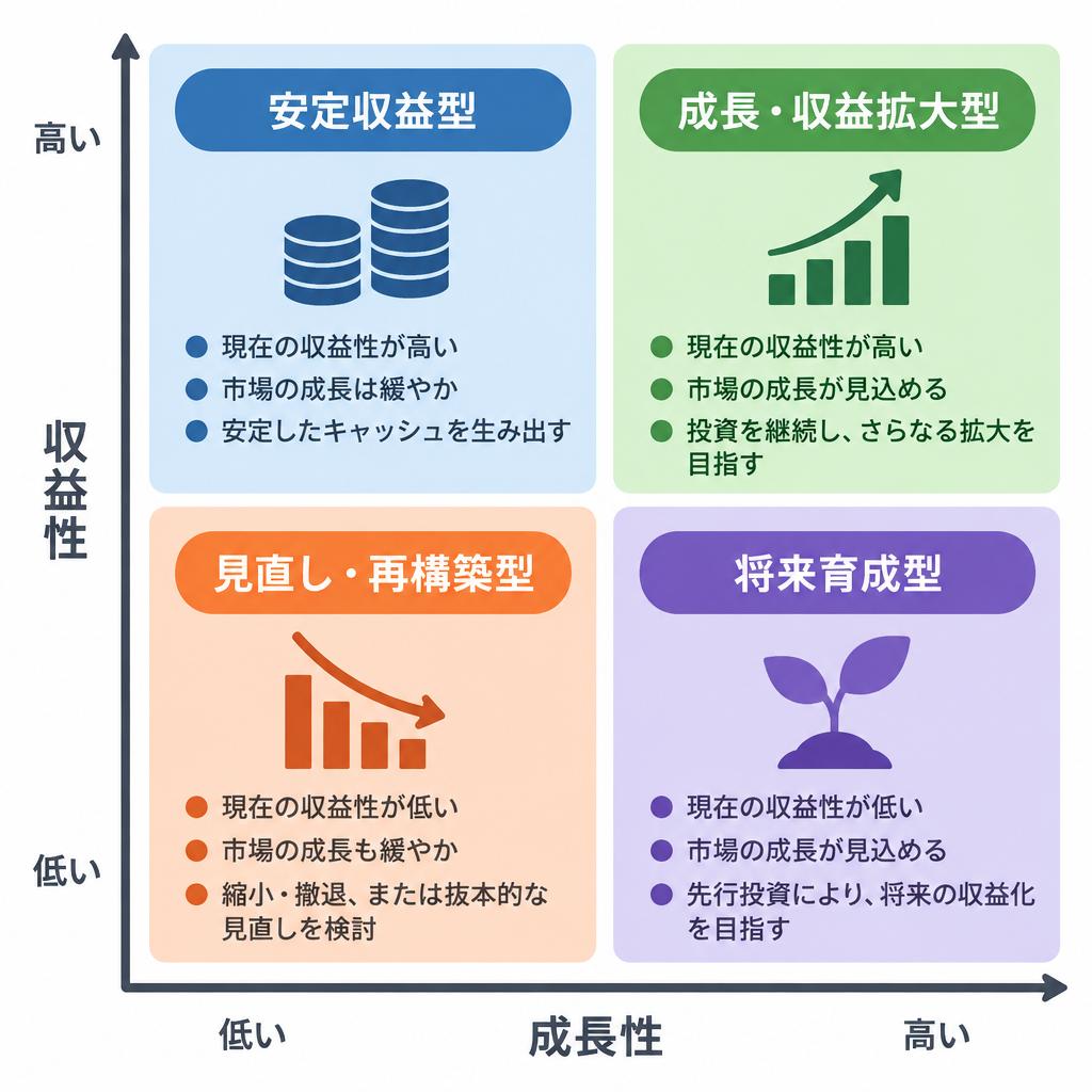 成長性×収益性で見える、経営の４象限