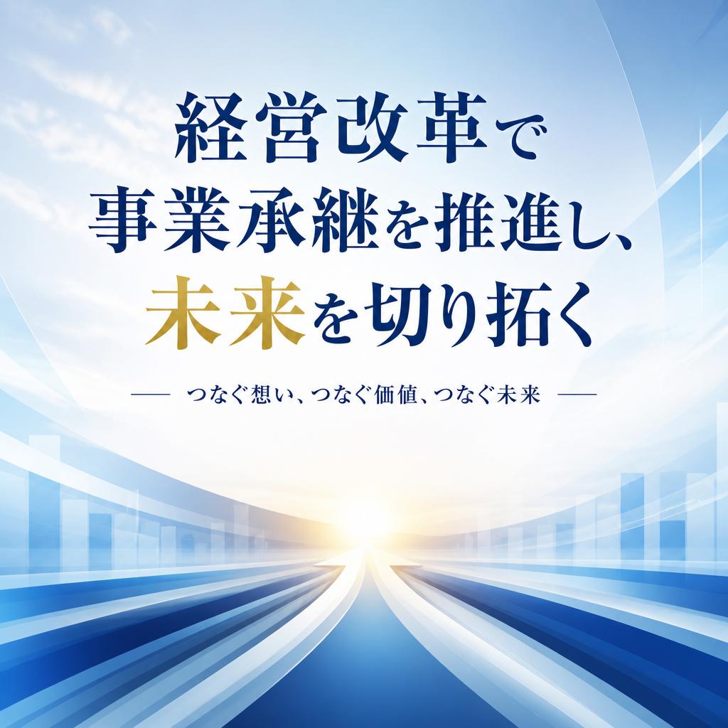 経営改革で事業承継を推進し、未来を切り拓く