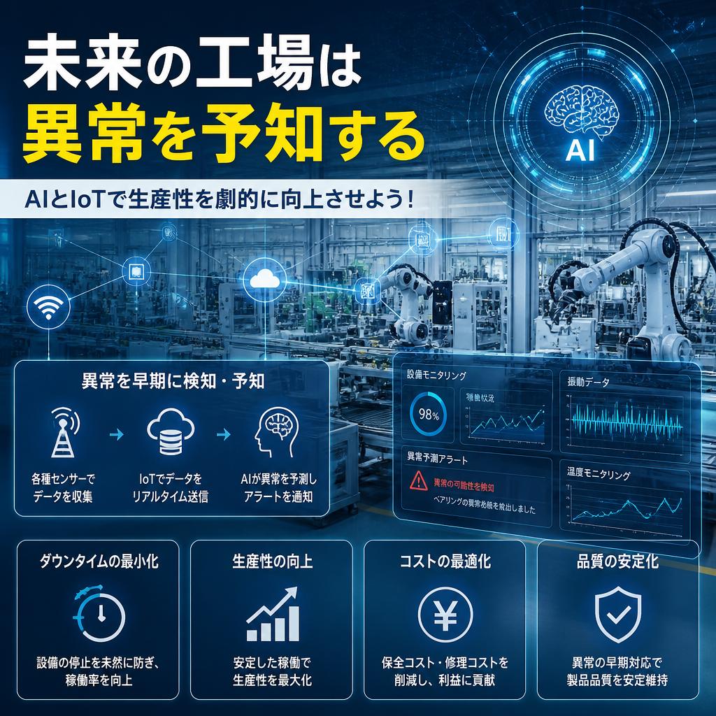 未来の工場は異常を予知する｜AIとIoTで生産性を劇的に向上させよう！