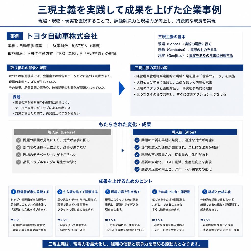 成功事例の紹介—三現主義の実践