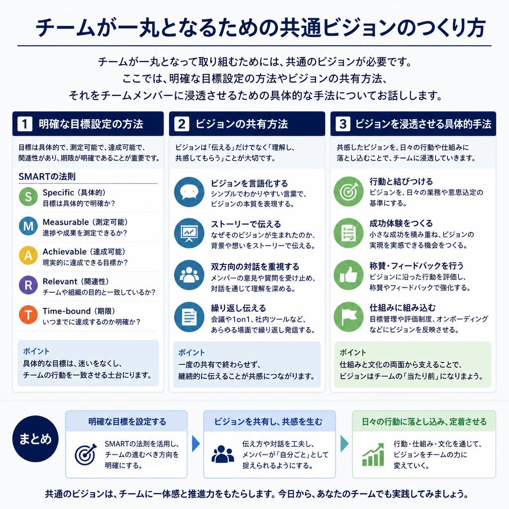 ビジョンの共有：目指す姿と目標設定